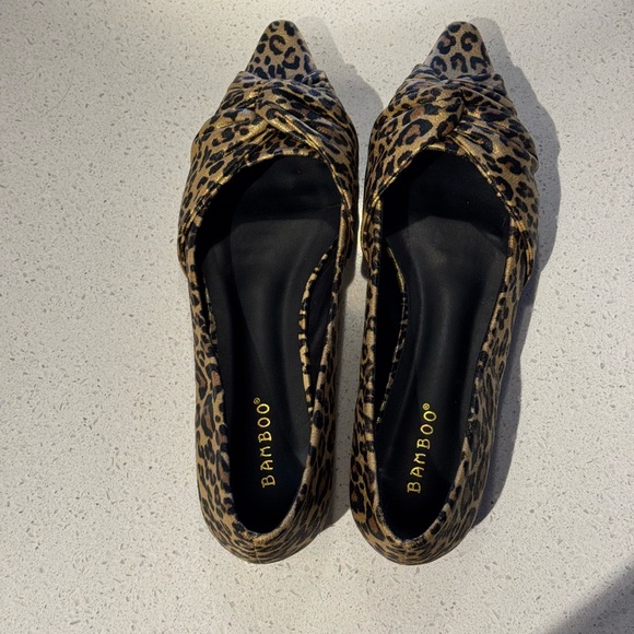 Leopard Print Women's Flats - Picture 3 of 5